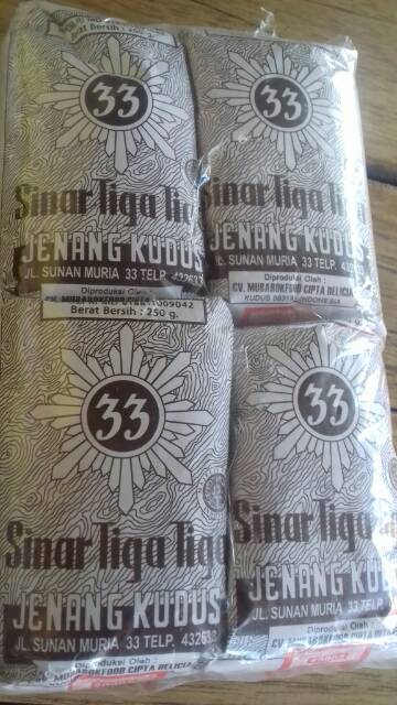 

Jenang kudus 33 - netto 250 gram ( paket 1 kg isi 4 pcs )
