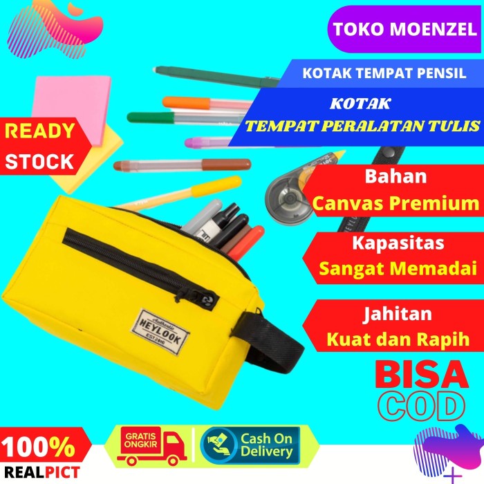 

Aman Kotak Tempat Pensil Case Kotak Anak Atk Kuliah Kantor Kerja Bahan Awet Bagus