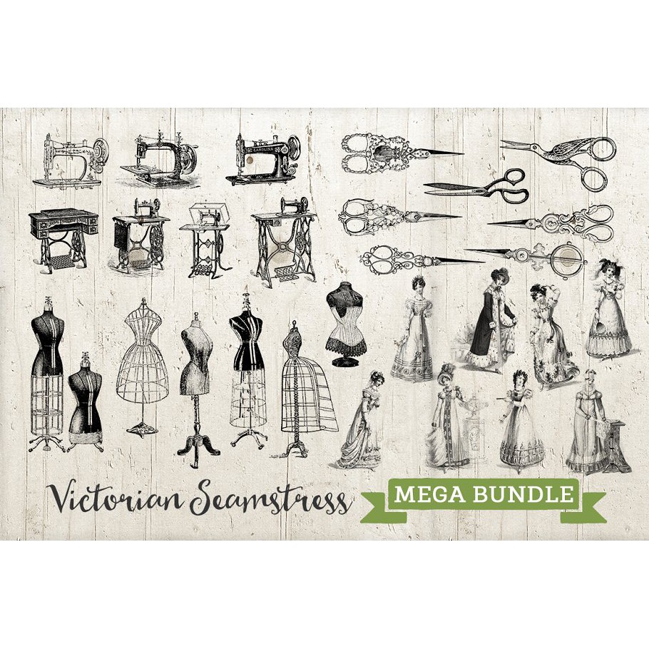 Mega Bundle Victorian Seamstress - JPEG Ultra HD