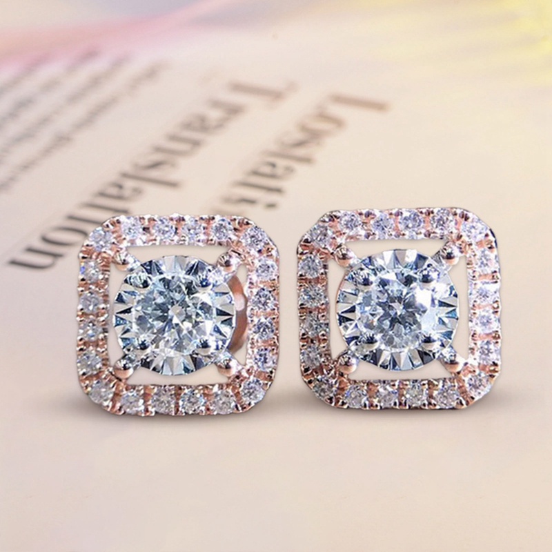 Classic Design Women Stud Earrings Inlaid Cubic Zirconia Luxury Female Accessories Exquisite Gifts Timeless Style Jewelry