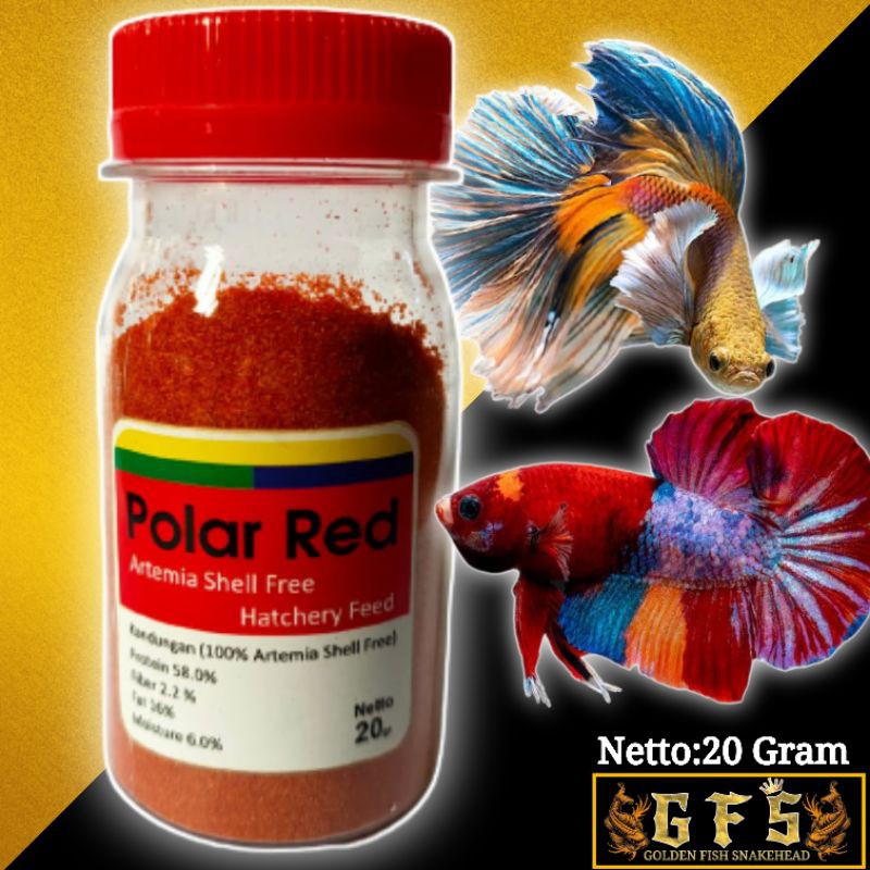 Artemia POLAR RED 20 Gram pakan burayak cupang instan tanpa cangkang