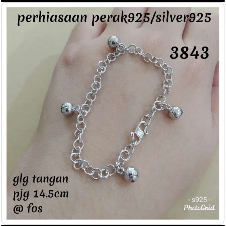 GELANG TANGAN RANTAI PUTIH 3843 PERAK 925