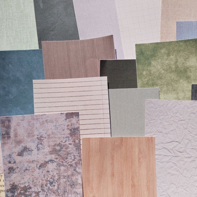 

18pcs texture pattern paper untuk Scrapbook dan jurnal journaling bujo