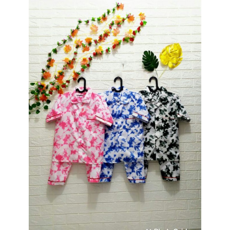 PIYAMA REMAJA TIE DIE SIZE 14 16 18 / BAJU TIDUR ANAK