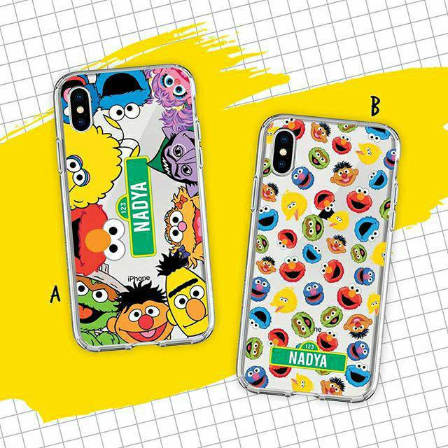 Softcase SESAME STREETS Lucu casing transparan Custom Nama Iphone Samsung Oppo Xiaomi Vivo Realme