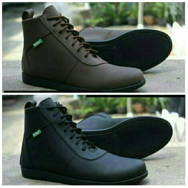 SEPATU KICKERS CASUAL SEMI  BOOT SEMI KULIT PRIA