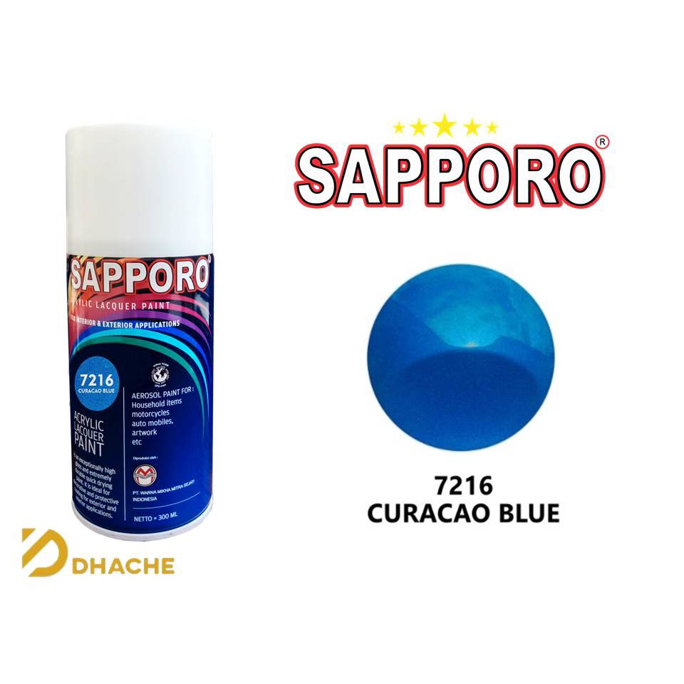 Cat Semprot Sapporo Cat Spray 7216 Curacao Blue 300 ml