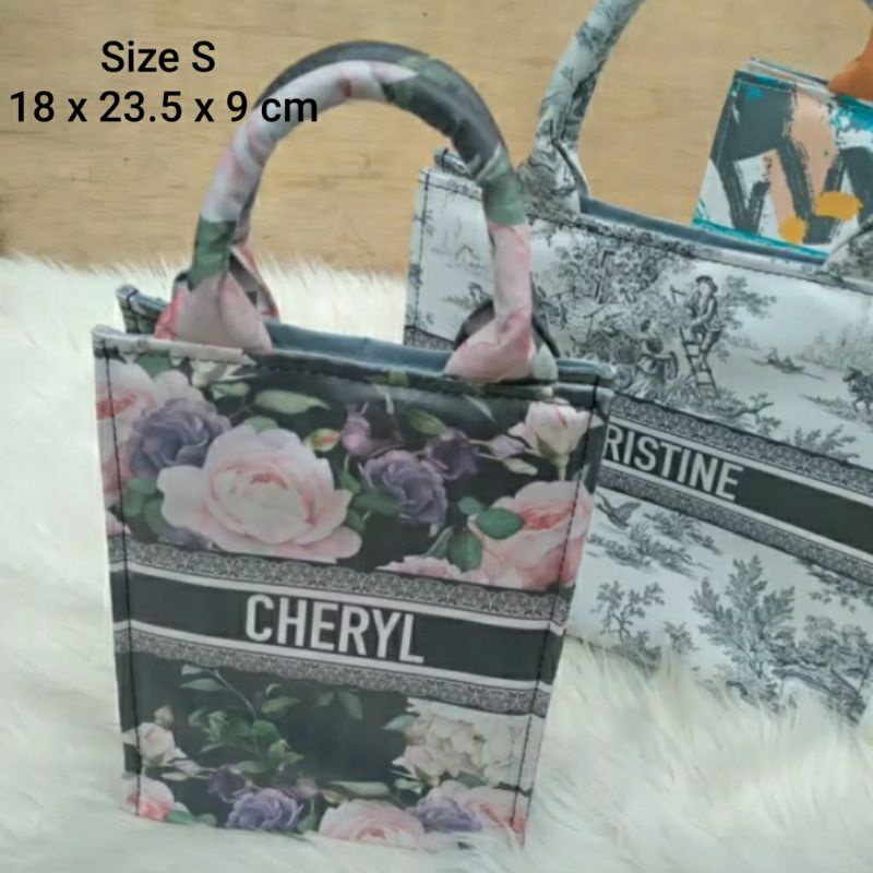 SIERRA BAG DIAMOND S Kancing Magnet Seleting Tote Bag Small TAS TENTENG WANITA Serbaguna Printing CU