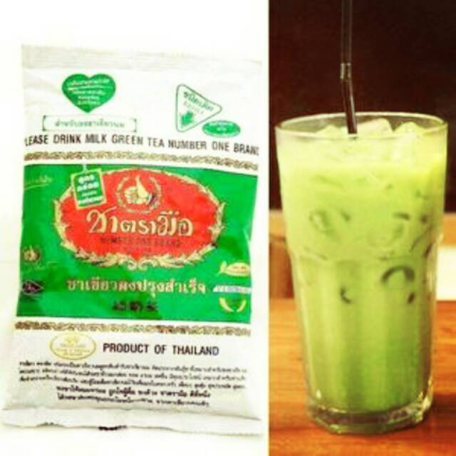 Jual Teh hijau thai milk green tea thailand halal 200gram Indonesia