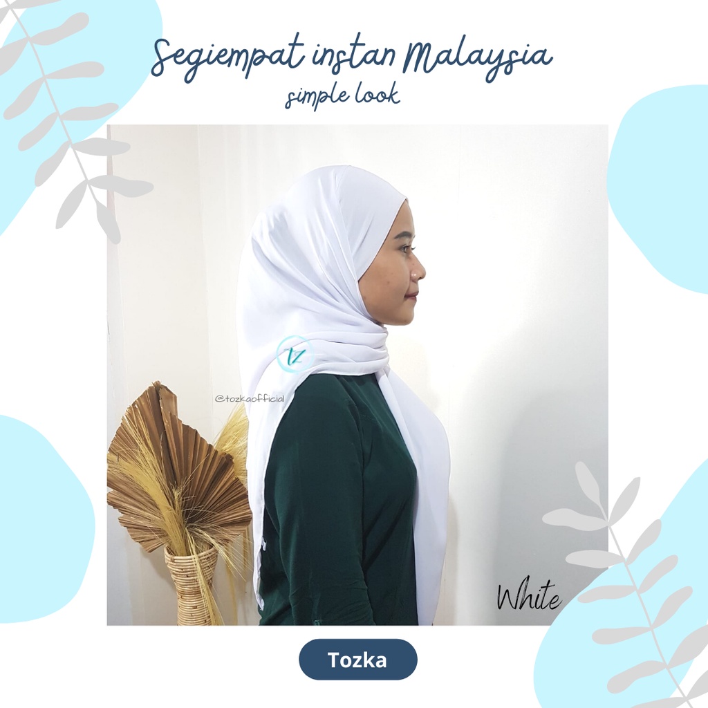 Segi Empat Instan Malay I Ikat Tali Ceruty BabyDoll Premium I Segiempat Segi Tiga Hijab Bando