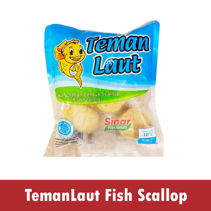 

[SINAR.FRESHMART] TEMAN LAUT FiSH SCALLOP / BASO IKAN OLAHAN [200gr]