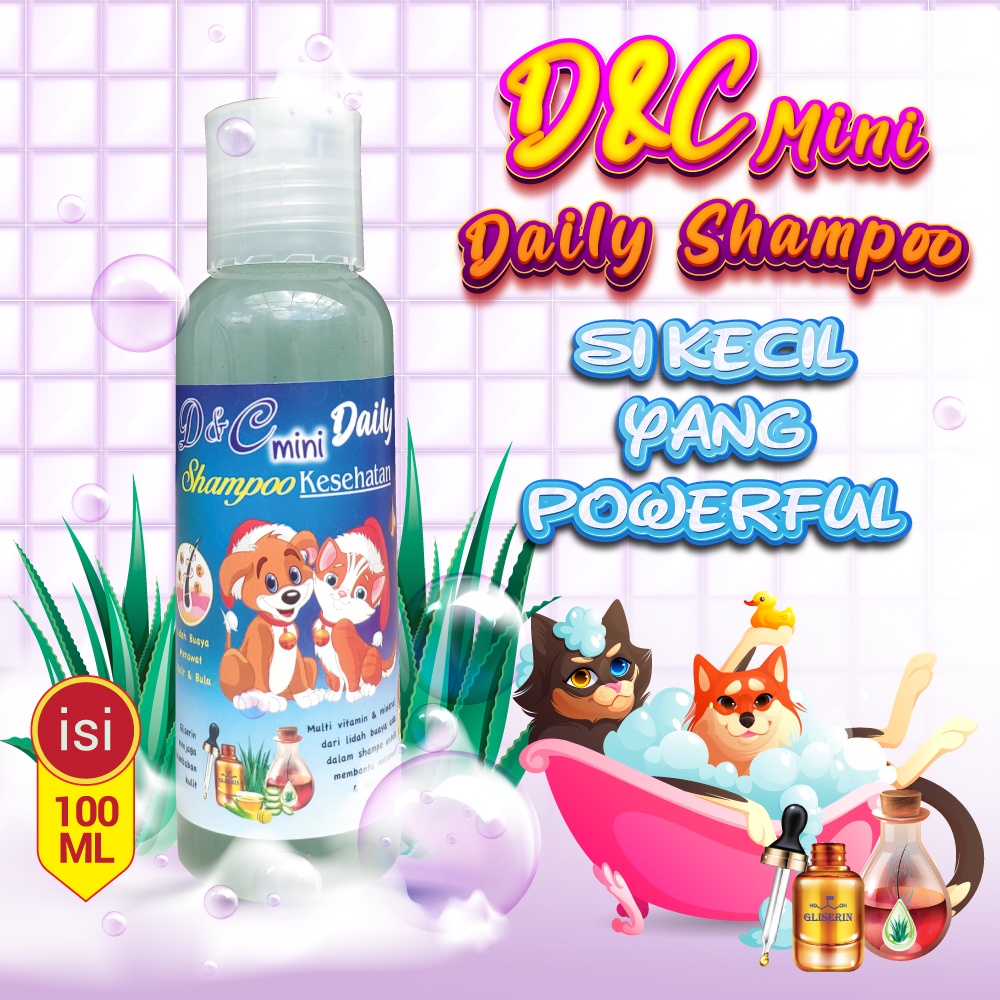 [100 ML] D&C Mini Shampo Kesehatan Harian Anjing & Kucing 100ML