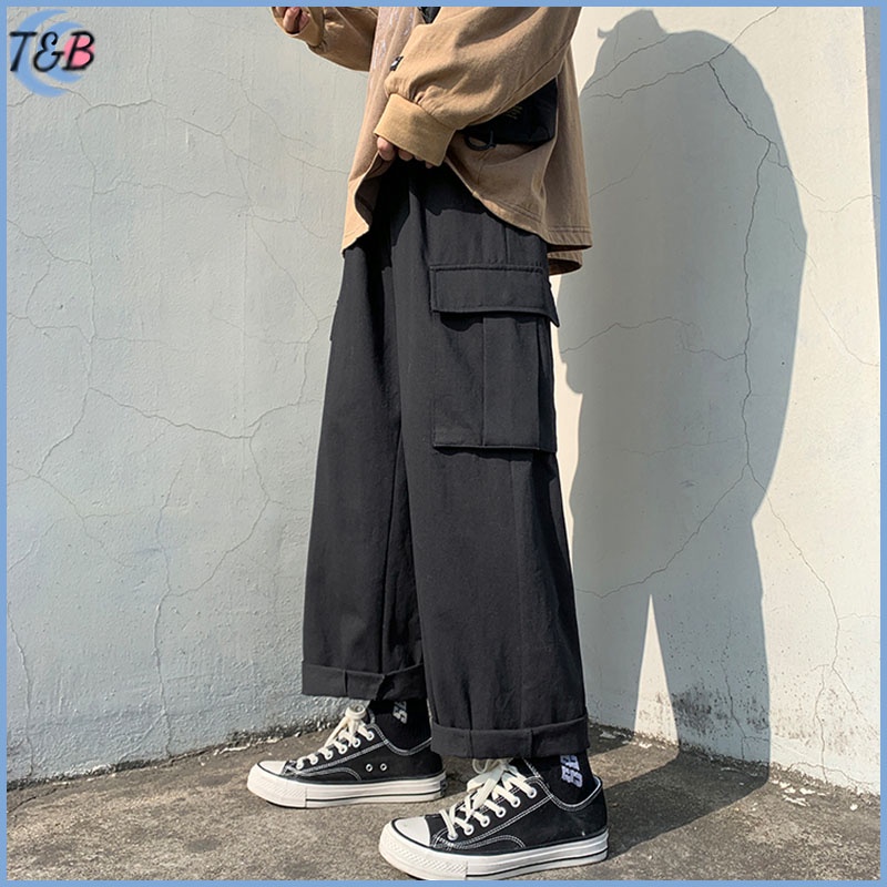 Celana cargo pria panjang korea style oversize baggy pants celana kasual pria celana kargo jumbo murah celana longgar pria celana kerja pria