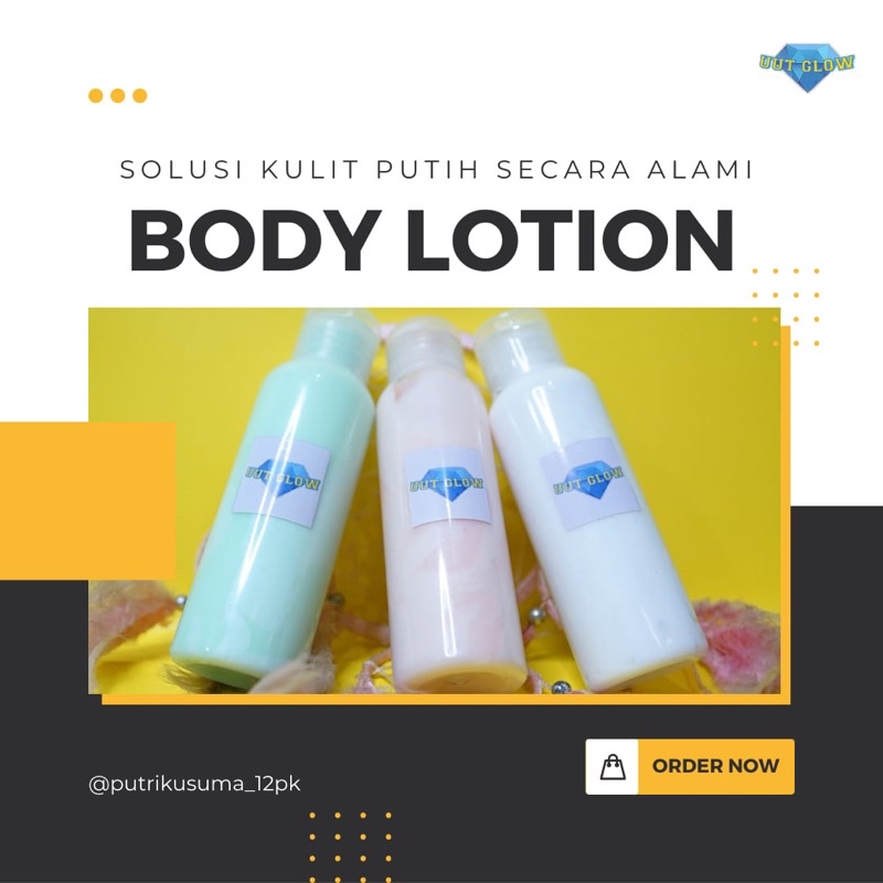 body lation pemutih badan /paket badan uut glow