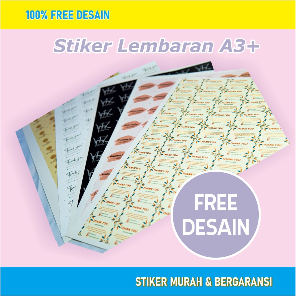 Jual STICKER/STICKER A3/STIKER A3/ STIKER LEMBARAN/STIKER KOTAK/ STIKER ...