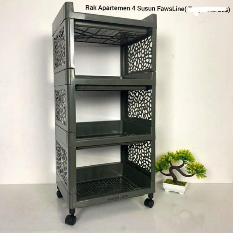 Rak susun plastik/Rak fawsline 4 susun/Rak yoyo 4 susun