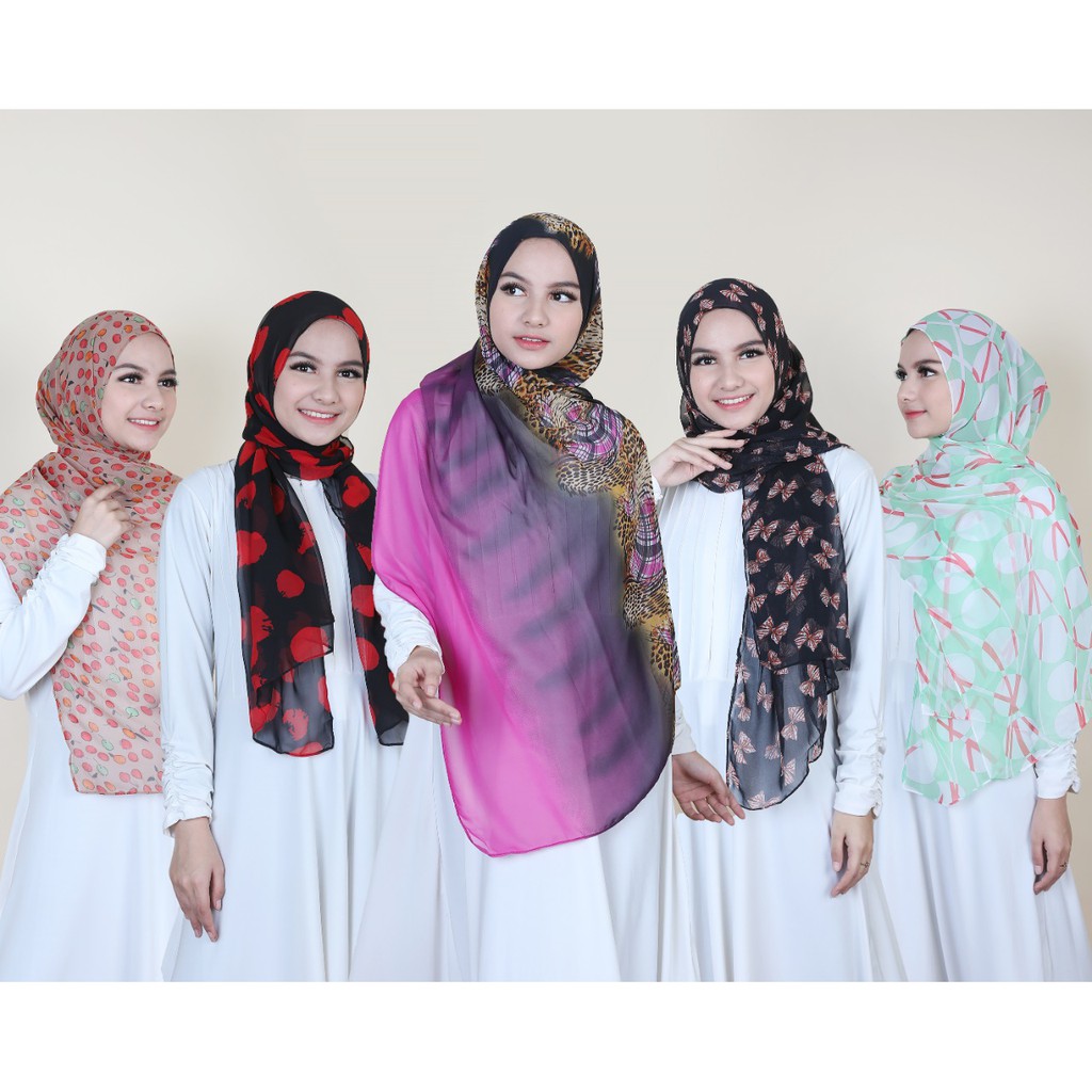 MOBASA OFFICIAL KERUDUNG PASHMINA HIJAB PASHMINA JILBAB PASHMINA CHIFFON RANDOM