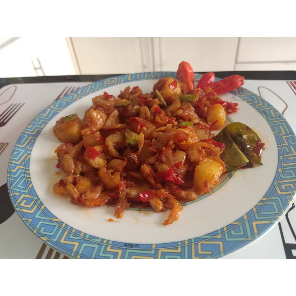 

Sambal Goreng Udang Kentang Pete Udang Medan Enak Lezat