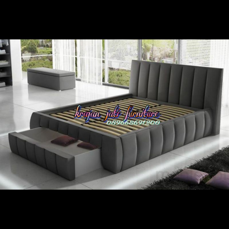 divan jati laci/divan laci/ranjang/tempat tidur
