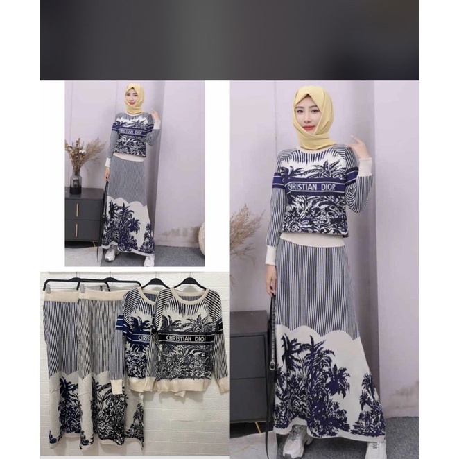 SETELAN DIOR/SETELAN RAJUT/SETELAN DIOR WANITA IMPORT/SETELAN DIOR WANITA IMPORT PREMIUM/SETELAN ROK