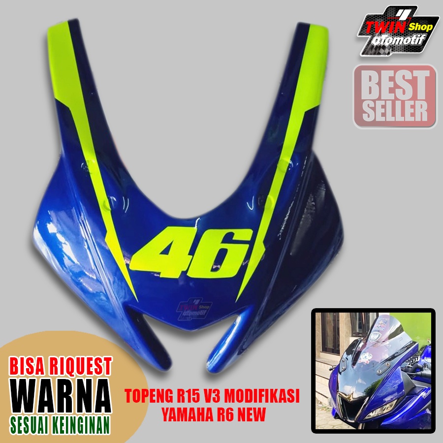 TOPENG R15 V3 MODIFIKASI YAMAHA R6 NEW TOPENG R15V3 BIRU 46