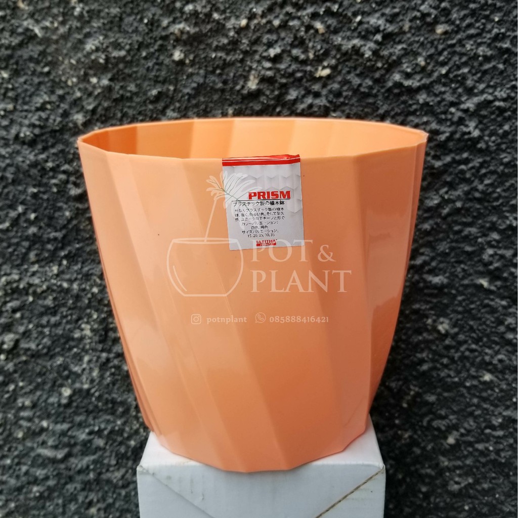 Pot Plastik Unik Tabitha PRISMA 25 - ORANGE