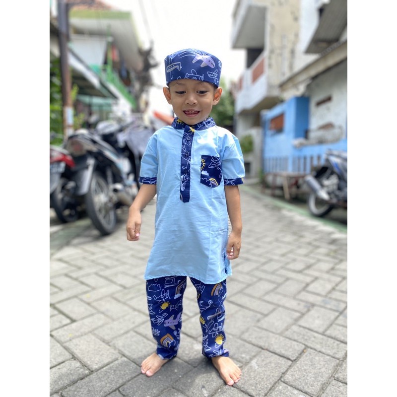 6bln-3th KOKO ANAK TURKEY SETELAN BAJU MUSLIM ANAK by Little Koda (SNI)