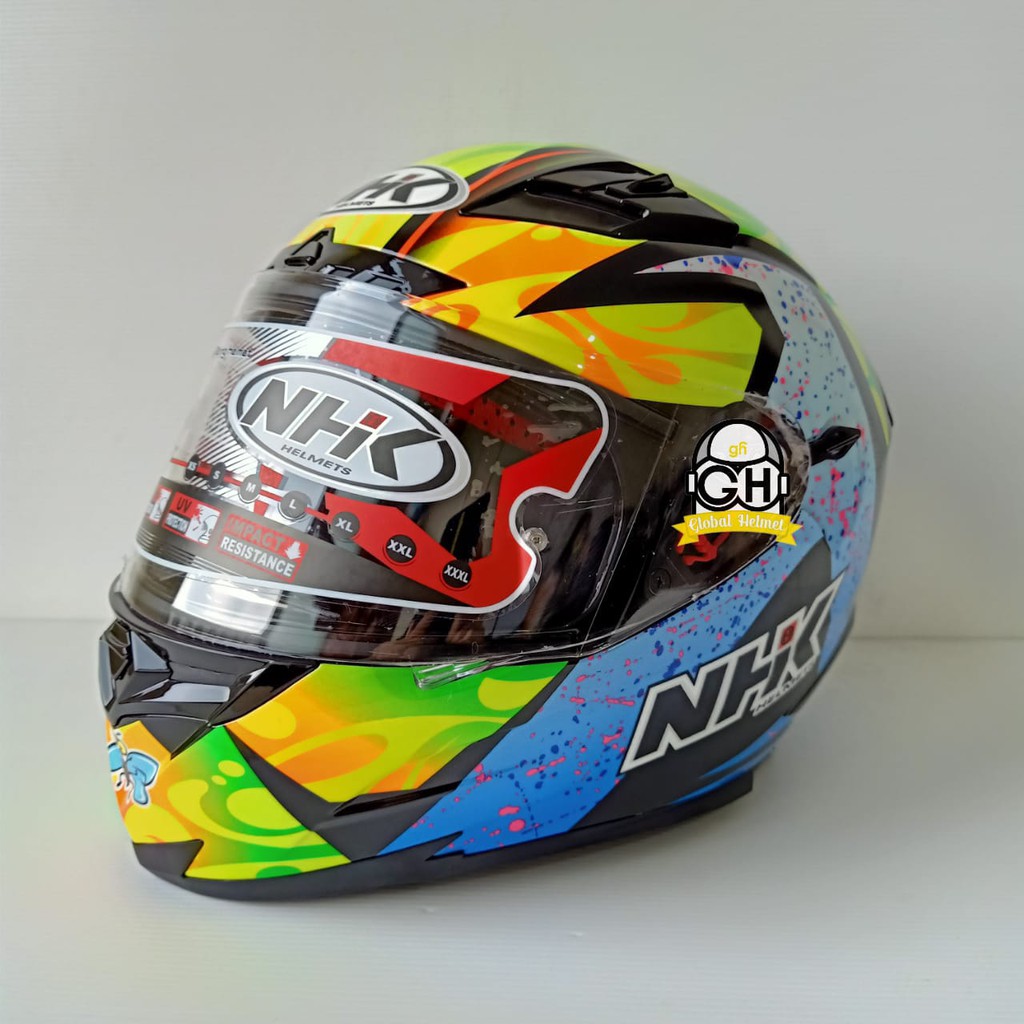 HELM NHK FULL FACE NHK RX9 KAREL WINTER BLACK BLUE