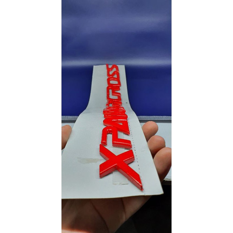 Engine Hood Emblem Xpander Cross Merah / Logo Kap Mesin Xpander Cross Merah Red