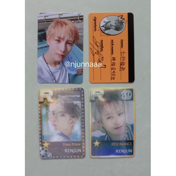 Photocard PC CC Renjun We Go Up WGU lenti fanmade from home resonance