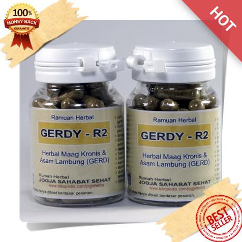 DISKON GERDY-R2 (Kapsul Herbal Obat Maag Kronis & Asam Lambung/GERD)