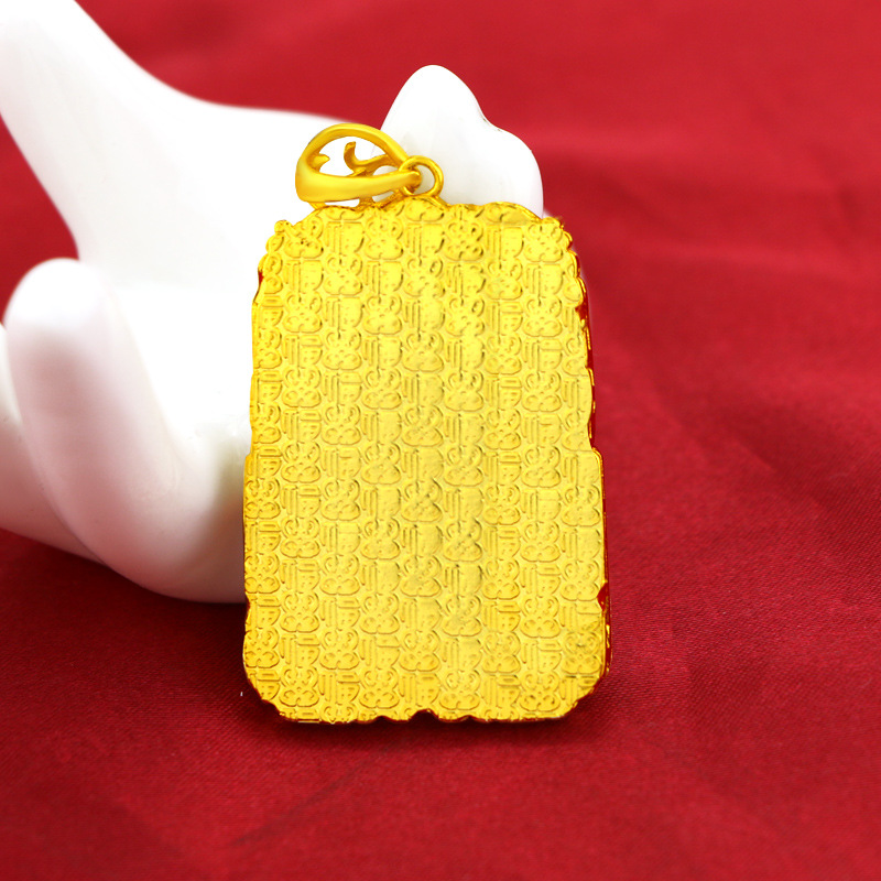 Kalung Rantai Emas Asli Kadar 375 Dengan Liontin Tag Meja Bentuk Naga Untuk Pria