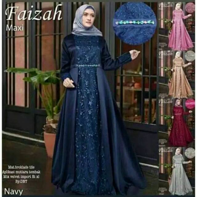 [ MEWAH ] GAMIS TERBARU FAIZAH MAXI ORI SHABIRAH FASHIONMUSLIM GAMISMODERN GAMISNAURA MODIS TREND XL