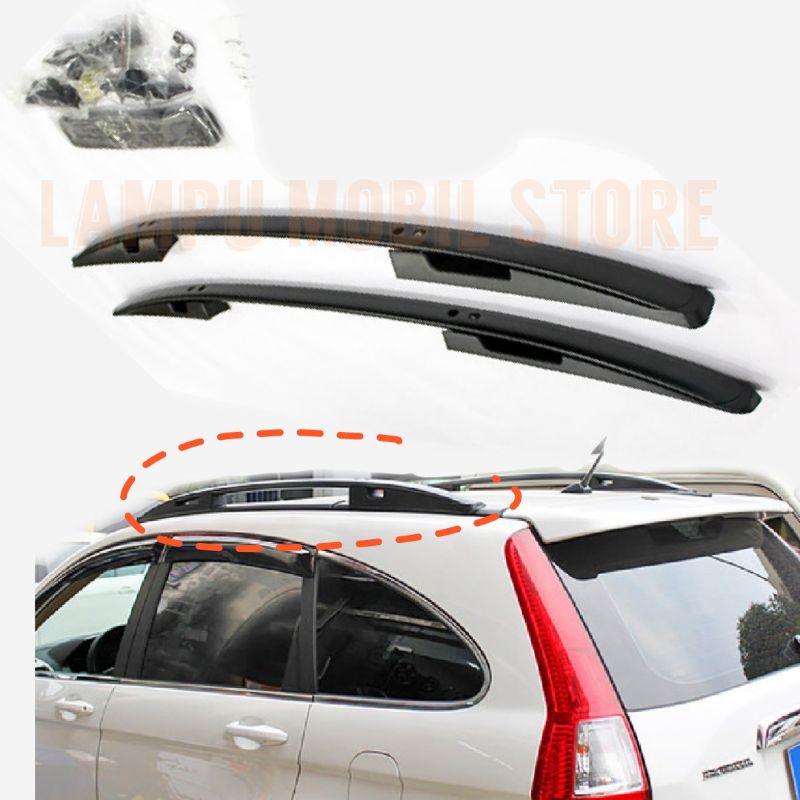 Black Edition Side Bar Roof Rack Rel Atap Rak Samping Honda All New CRV 2007-2012