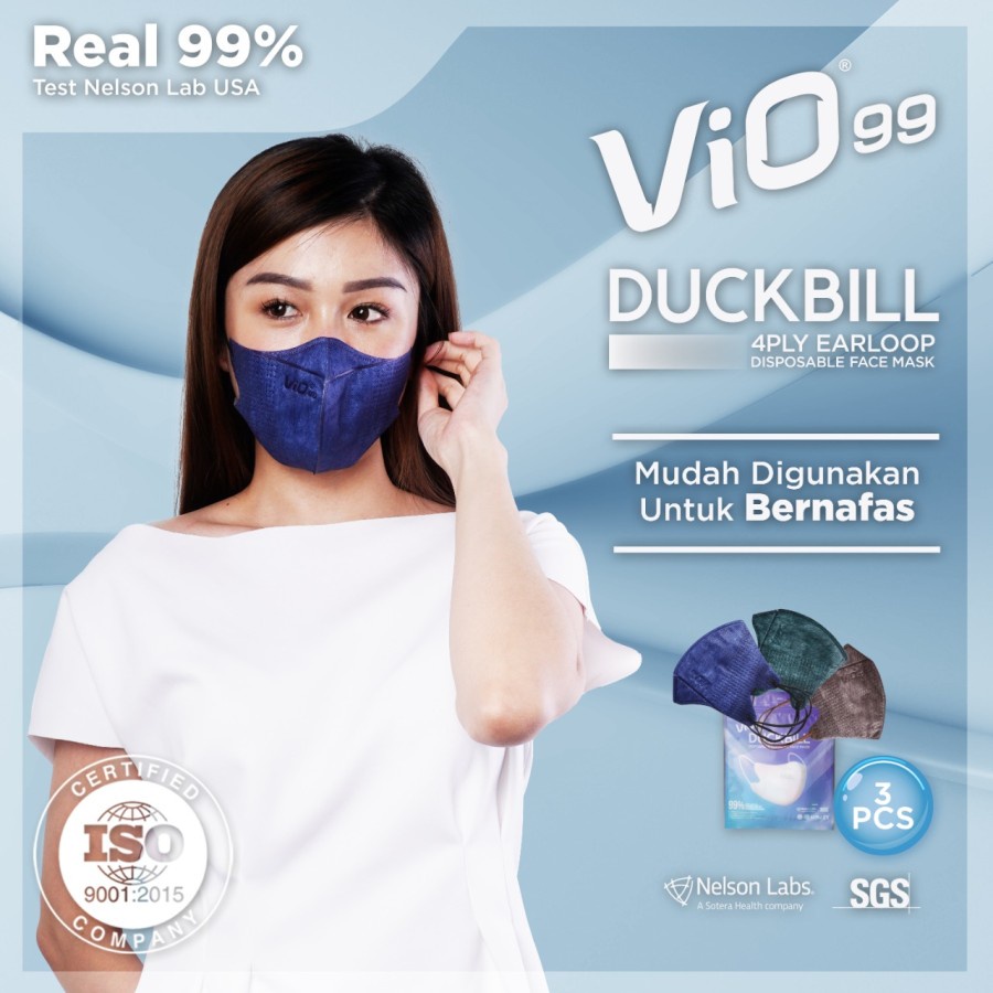 Vio Duckbill Mask Masker Medis Perpack Isi 3pcs