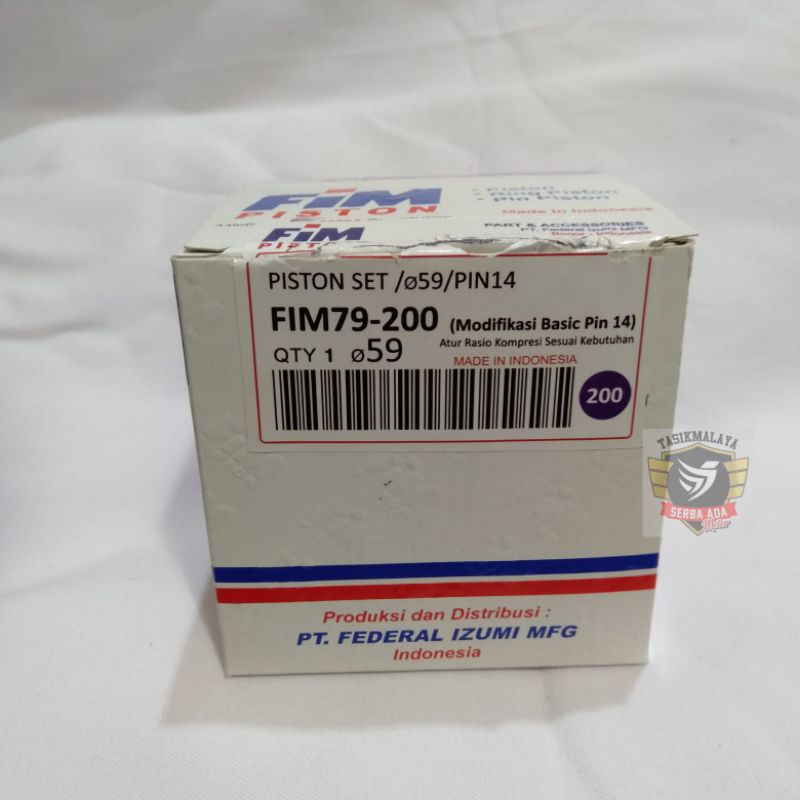 SEHER KIT RUBAHAN MENTAH FIM79 PIN 14 OS STD 50 100 150 200 250 300 FIM 100% Original ( DIAMETER PISTON CEK DI DESKRIPSI)