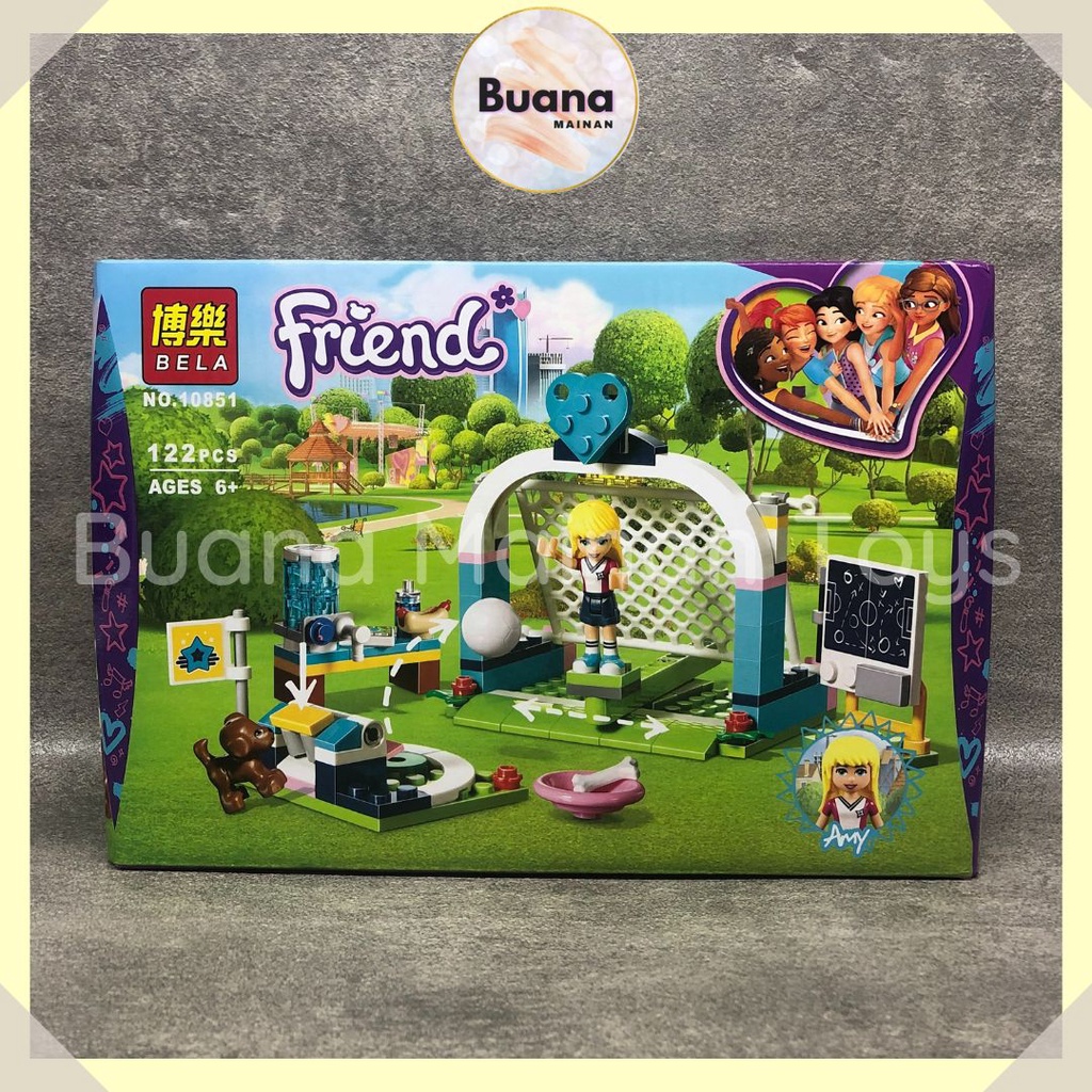 BRICKS FRIENDS STEPHANIE SOCCER PRACTICE MAINAN EDUKASI ANAK CEWE BRICK FRIEND BLOCK 10851