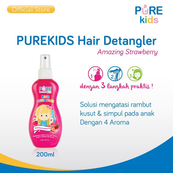 Pure Kids Hair Detangler 200ml - Spray Rambut Anti Kusut