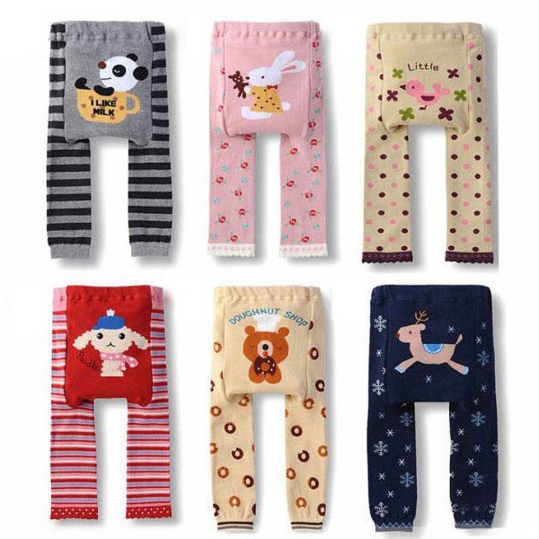 BOBORA Celana  Panjang Legging  Motif Print untuk  Bayi  