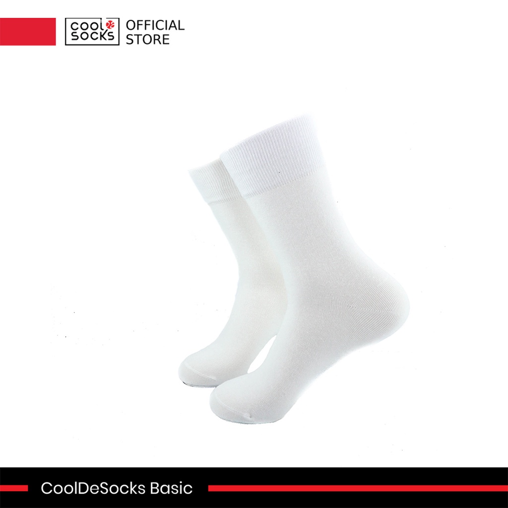 Kaos Kaki Polos CoolDeSocks Basic | White - Warna Putih