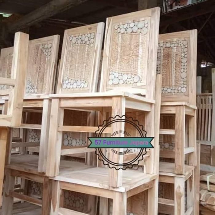 Grosir kursi makan jati mentahan