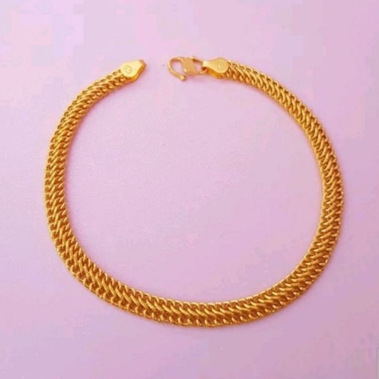 Gelang Wanita Hollow Super Kadar 700 16 Karat 16k Gelang Hollow Perhiasan Wanita Gaya Kantor Casual 