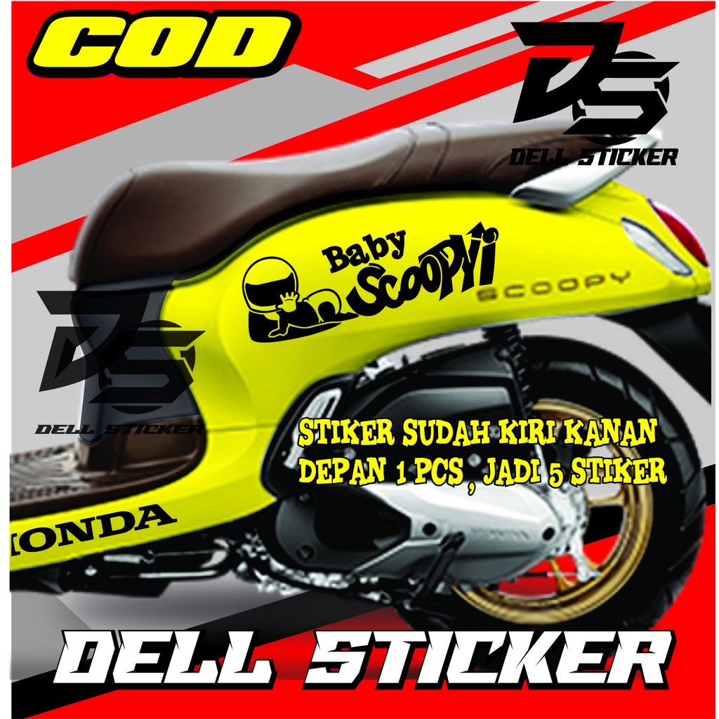 Stiker Striping Scoopy BABY SCOOPY / STIKER MOTOR LUCU / Cutting Cticker Scoopy / Cutting Striping S
