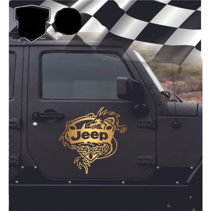 STIKER MOBIL NAGA BODY PINTU JEEP KATANA FEROZA TERBARU