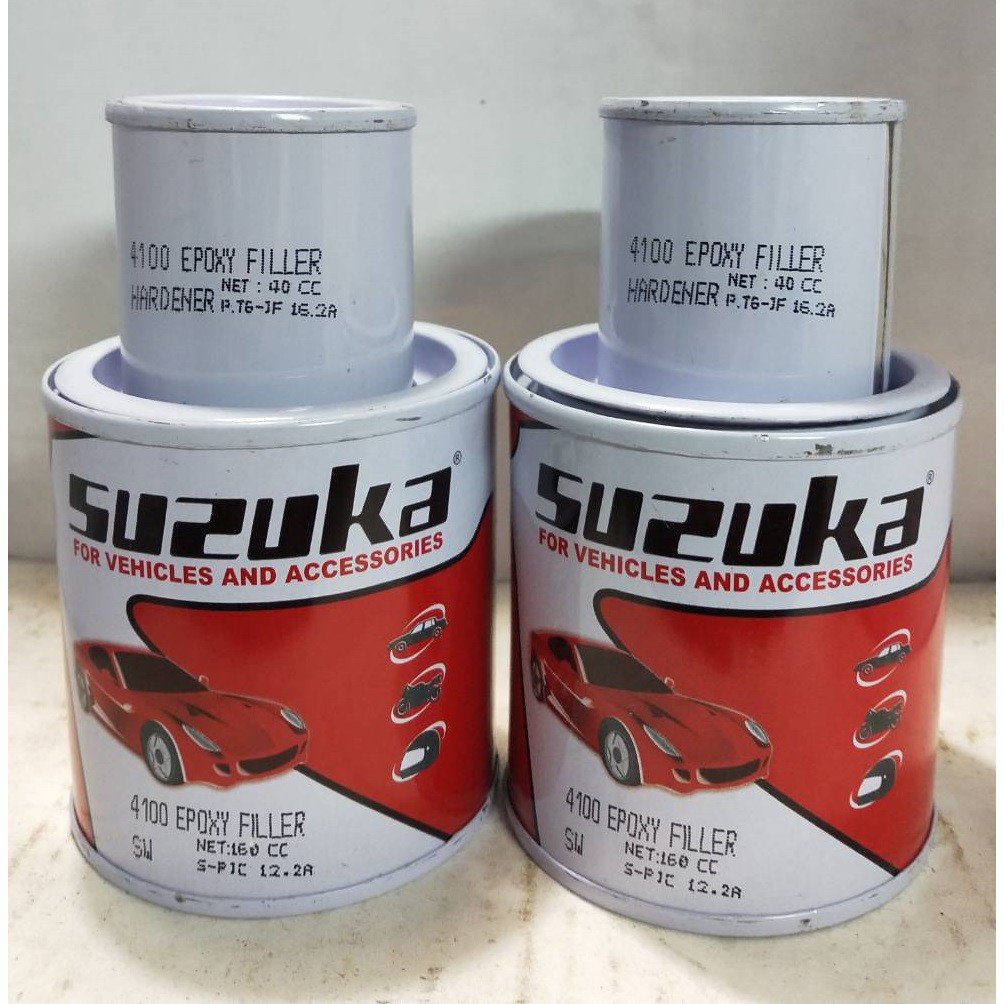 CAT DASAR EPOXY FILLER SUZUKA PUTIH 200 CC SET