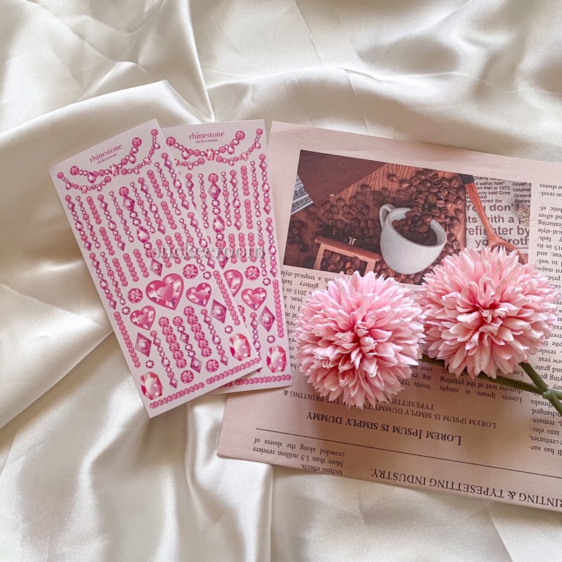 

rhinestone - sticker set / stiker sheet for journaling, polcos, decoration, etc