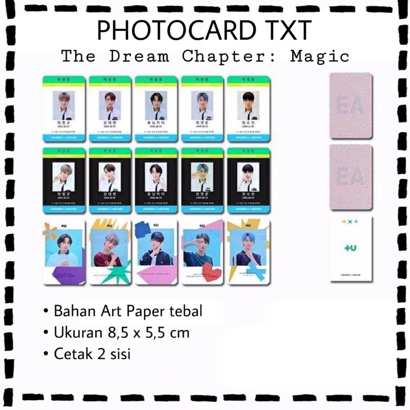 TXT THE DREAM CHAPTER: MAGIC PHOTOCARD UNOFFICIAL