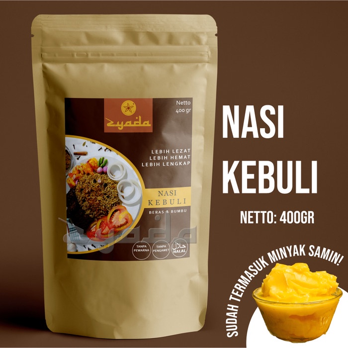 

gr011ttr Nasi Kebuli Zyada Beras Bumbu Minyak Samin 400Gr (4-5 Porsi) Sv012Ss