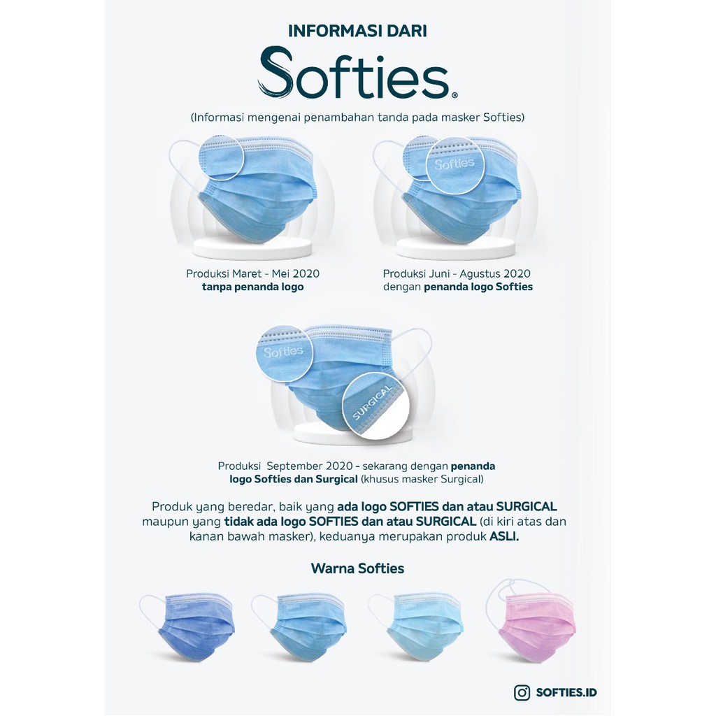 SOFTIES DAILY MASK 3PLY ISI 30- SOFTIES SURGICAL MASK 3PLY ISI 30- SOFTIES DAILY SPESIAL EDISI BATIK