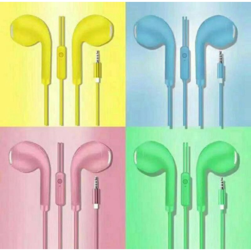 Earphone macaron matte U-19/ Handsfree U-19 Macaron matte color Hi-fi Extra